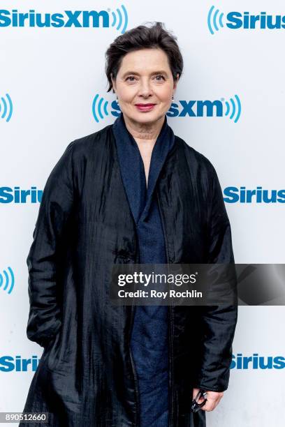 Isabella Rossellini visits SiriusXM at SiriusXM Studios on December 11, 2017 in New York City.