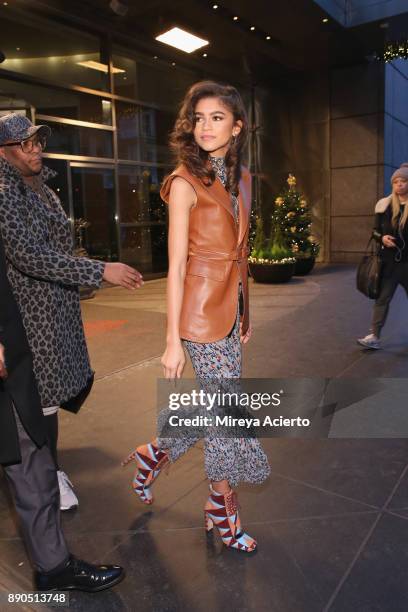 Actress/singer, Zendaya, seen on December 11, 2017 in New York City.