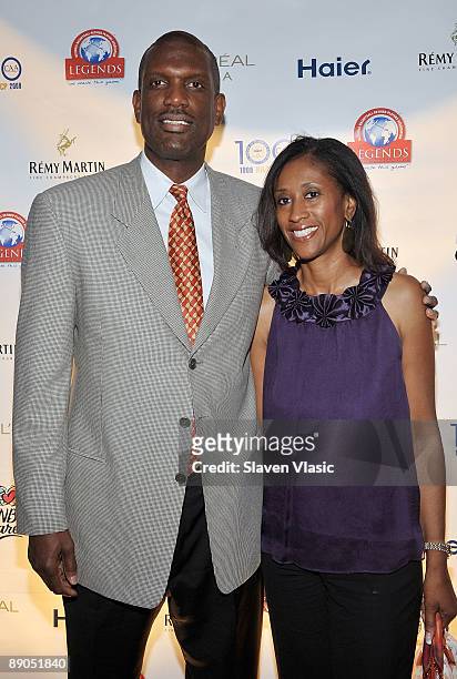 Former NBA player Albert King and guest attend the Legends & Legacy: A Salute To 100 Years of Change at Gotham Hall on July 15, 2009 in New York City.