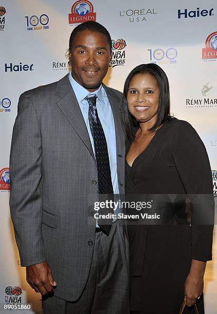 Former NBA player Eric Murdock and Kim Bachelor attend the Legends & Legacy: A Salute To 100 Years of Change at Gotham Hall on July 15, 2009 in New...