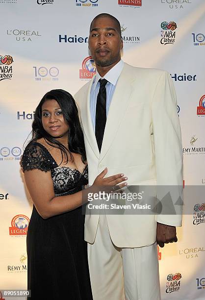 Former NBA player Anthony Avent and guest attend the Legends & Legacy: A Salute To 100 Years of Change at Gotham Hall on July 15, 2009 in New York...