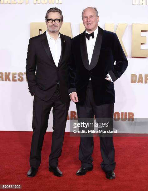 Gary Oldman and Randolph Churchill attend the 'Darkest Hour' UK premiere at Odeon Leicester Square on December 11, 2017 in London, England.