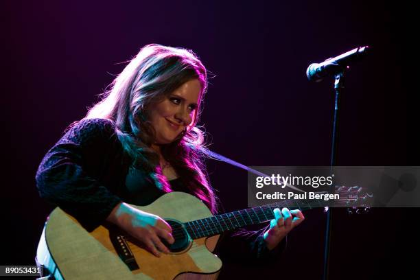 British singer Adele performs on stage on the last day of the North Sea Jazz Festival on July 12, 2009 in Rotterdam, Netherlands.