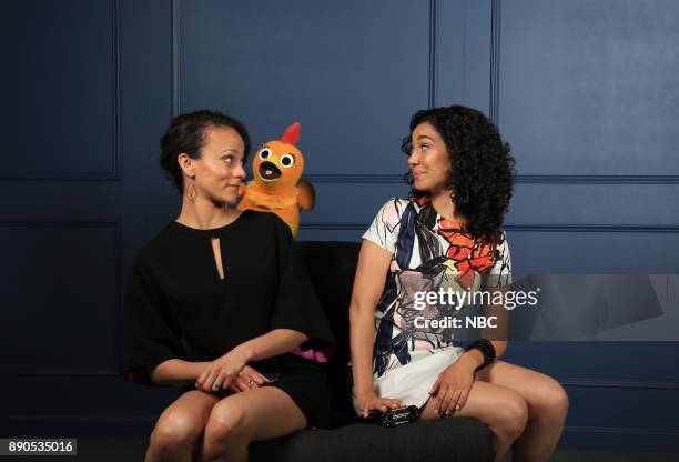 NBCUniversal Cable Entertainment Upfront at the Javits Center in New York City on Thursday, May 14, 2015" -- Pictured: Kaitlin Becker, Chica, Carly...