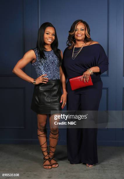 NBCUniversal Cable Entertainment Upfront at the Javits Center in New York City on Thursday, May 14, 2015" -- Pictured: Gabby Douglas, Natalie Hawkins...