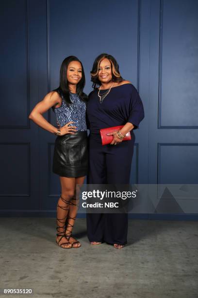 NBCUniversal Cable Entertainment Upfront at the Javits Center in New York City on Thursday, May 14, 2015" -- Pictured: Gabby Douglas, Natalie Hawkins...