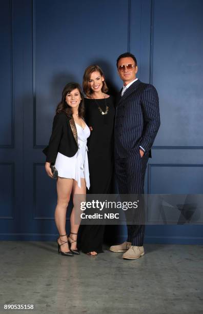 NBCUniversal Cable Entertainment Upfront at the Javits Center in New York City on Thursday, May 14, 2015" -- Pictured: Yael Stone, Julian McMahon,...