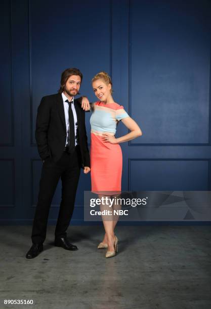 NBCUniversal Cable Entertainment Upfront at the Javits Center in New York City on Thursday, May 14, 2015" -- Pictured: Aaron Stanford, Amanda Schull...