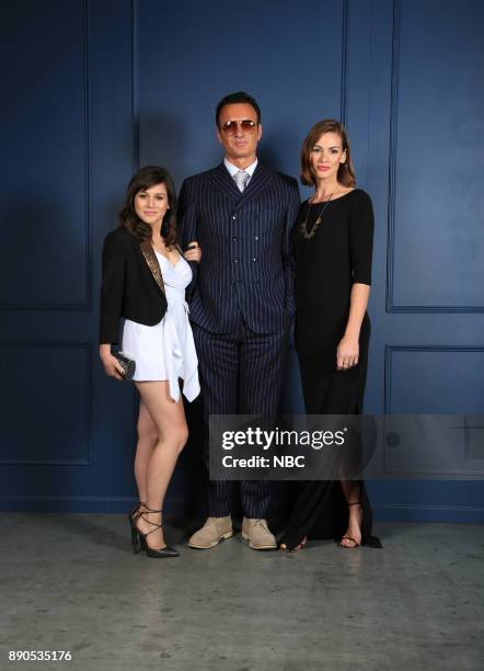 NBCUniversal Cable Entertainment Upfront at the Javits Center in New York City on Thursday, May 14, 2015" -- Pictured: Yael Stone, Julian McMahon,...