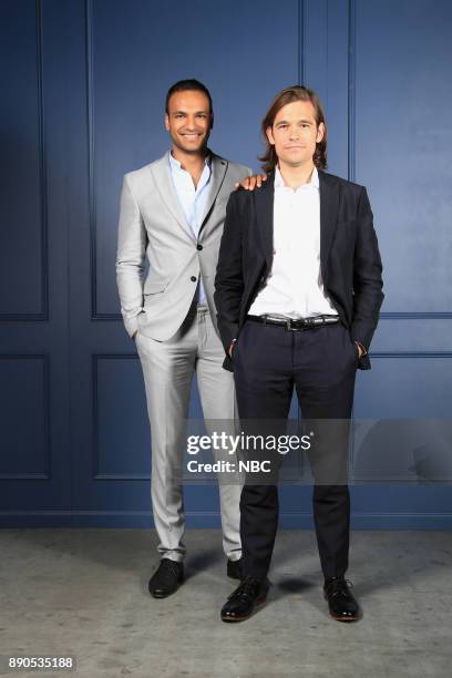 NBCUniversal Cable Entertainment Upfront at the Javits Center in New York City on Thursday, May 14, 2015" -- Pictured: Arjun Gupta, Jason Ralph --