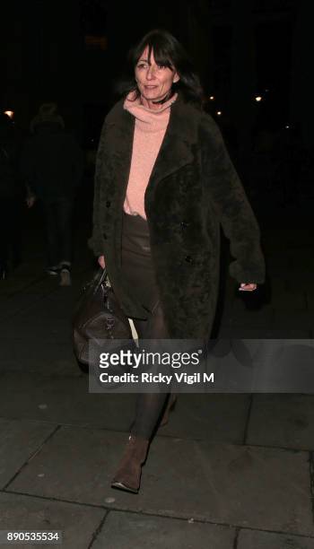 Davina McCall seen leaving St Martin-in-the-Fields Church after attending Missing People Carol Service on December 11, 2017 in London, England.