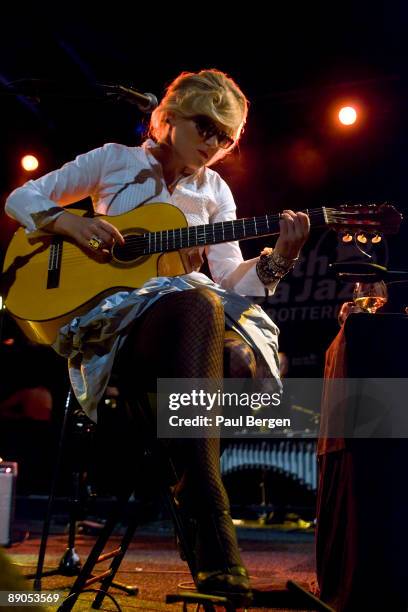 Jazz singer Melody Gardot performs on stage on the last day of the North Sea Jazz Festival on July 12, 2009 in Rotterdam, Netherlands.