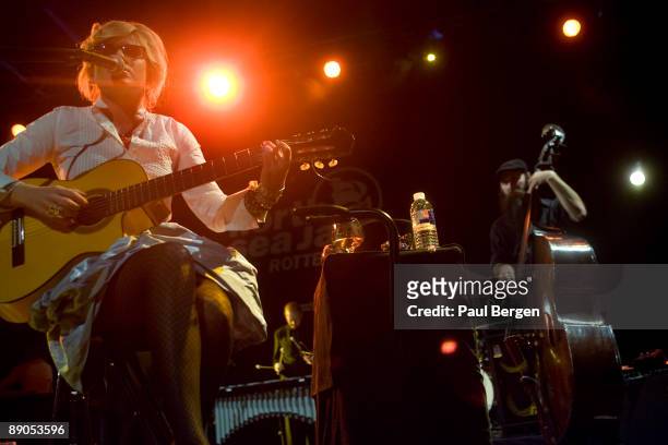 Jazz singer Melody Gardot performs on stage on the last day of the North Sea Jazz Festival on July 12, 2009 in Rotterdam, Netherlands.