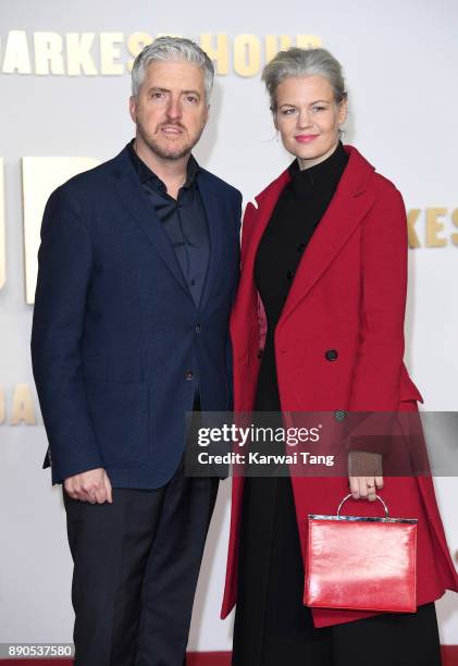 Anthony McCarten and Eva Maywald attend the 'Darkest Hour' UK premiere at Odeon Leicester Square on December 11, 2017 in London, England.