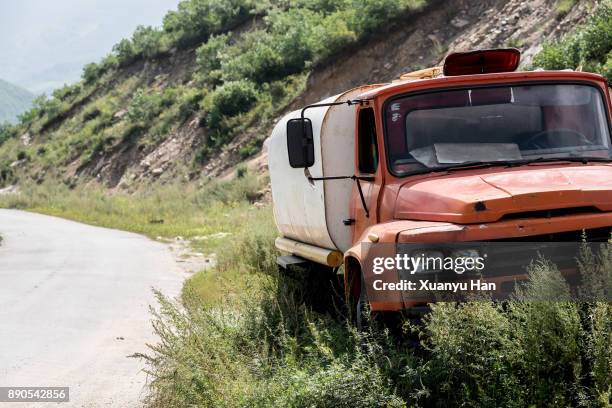 rusty old truck - stuck in the past stock pictures, royalty-free photos & images