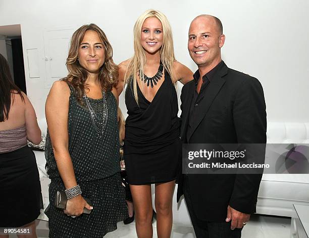 Charlotte Russe President and CMO Emilia Fabricant, Stephanie Pratt, and Charlotte Russe CEO John Goodman attend the Charlotte Russe Fall 2009 launch...