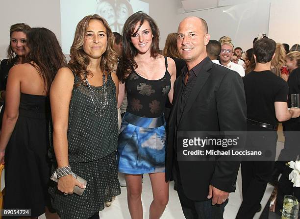 Charlotte Russe President and CMO Emilia Fabricant, Ali Lohan, and Charlotte Russe CEO John Goodman attend the Charlotte Russe Fall 2009 launch event...