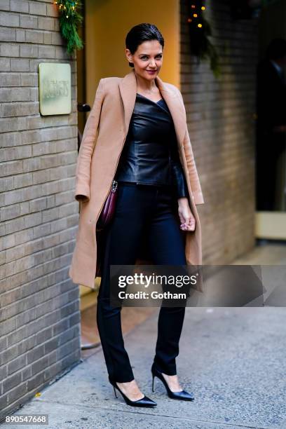 Katie Holmes is seen in Midtown on December 11, 2017 in New York City.