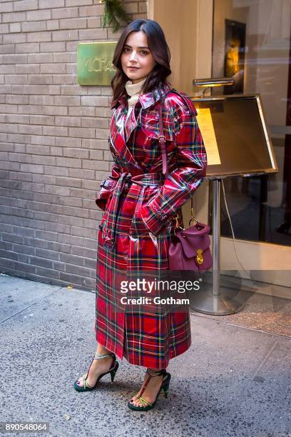 Jenna Coleman is seen in Midtown on December 11, 2017 in New York City.