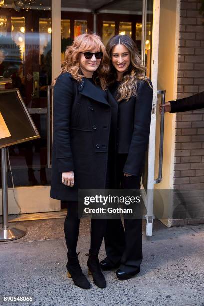 Patti Scialfa and Jessica Rae Springsteen are seen in Midtown on December 11, 2017 in New York City.