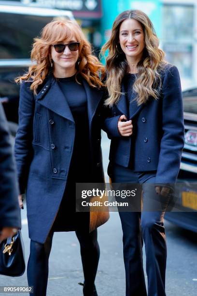 Patti Scialfa and Jessica Rae Springsteen are seen in Midtown on December 11, 2017 in New York City.