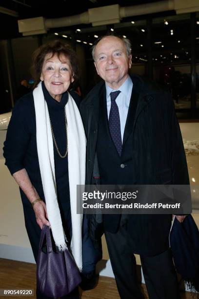 Jacques Toubon and his wife Lise attend the Cesar Retrospective at Centre Pompidou on December 11, 2017 in Paris, France.