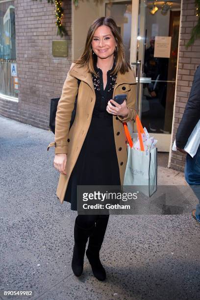 Rebecca Jarvis is seen in Midtown on December 11, 2017 in New York City.