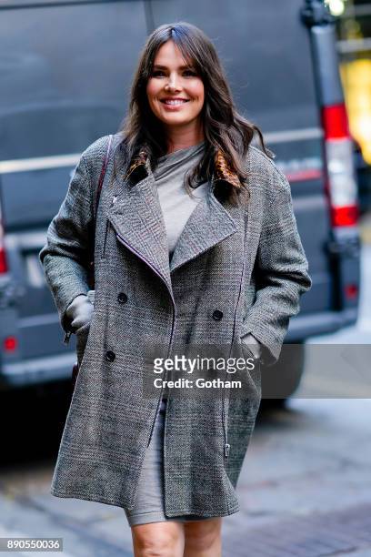 Candice Huffine is seen in Midtown on December 11, 2017 in New York City.