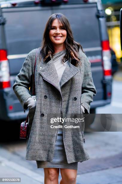 Candice Huffine is seen in Midtown on December 11, 2017 in New York City.