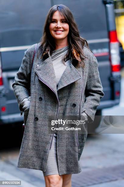 Candice Huffine is seen in Midtown on December 11, 2017 in New York City.