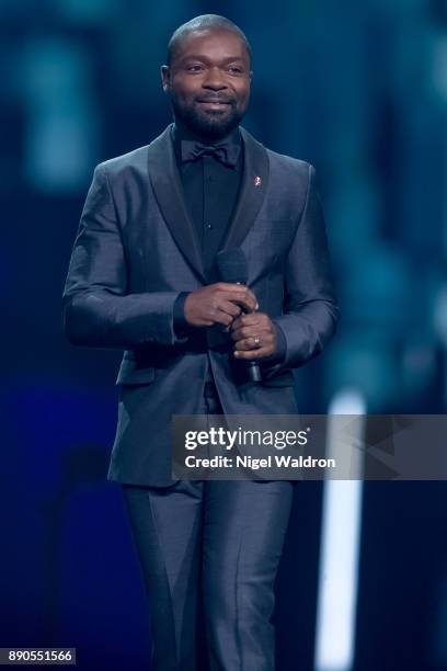 David Oyelowo speaks to the audience and celebrates this years Nobel Peace Prize winner the International Campaign to Abolish Nuclear Weapons 2017...