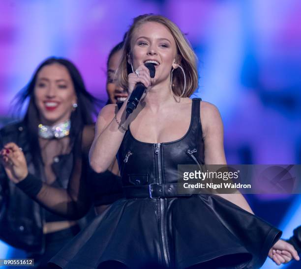 Zara Larsson performs live on stage during the Nobel Peace Prize Concert 2017 at the Telenor Arena. The Nobel Peace Prize Concert is hosted by David...