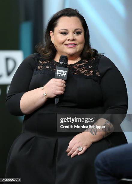 Actress and singer Keala Settle discusses "The Greatest Showman" at Build Studio on December 11, 2017 in New York City.
