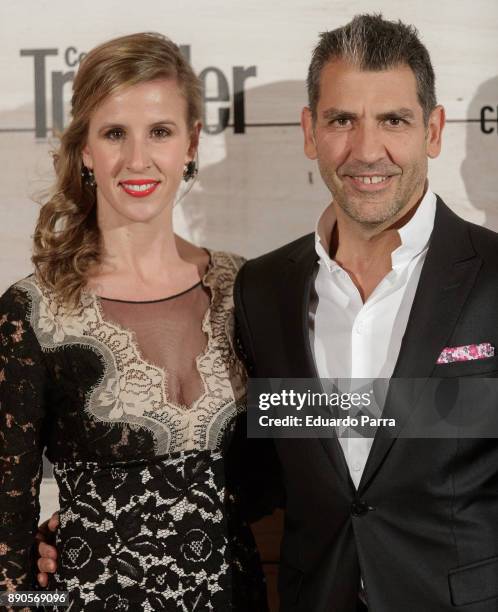 Nerea Ruano and Paco Roncero attend the 'Conde Nast Traveler Gastronomic and Wine Guide' photocall at Florida Retiro on December 11, 2017 in Madrid,...