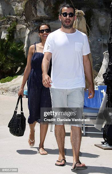 Rosario Dawson and Mathieu Schreyer attend day five of the Ischia Global Film And Music Festival on July 16, 2009 in Ischia, Italy.