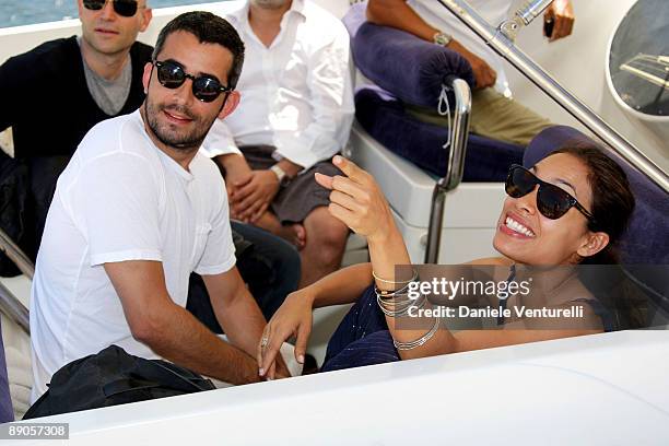 Mathieu Schreyer and Rosario Dawson attend day five of the Ischia Global Film And Music Festival on July 16, 2009 in Ischia, Italy.