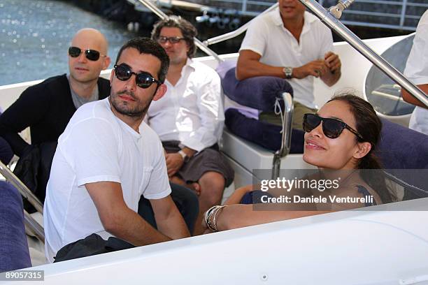 Mathieu Schreyer and Rosario Dawson attend day five of the Ischia Global Film And Music Festival on July 16, 2009 in Ischia, Italy.