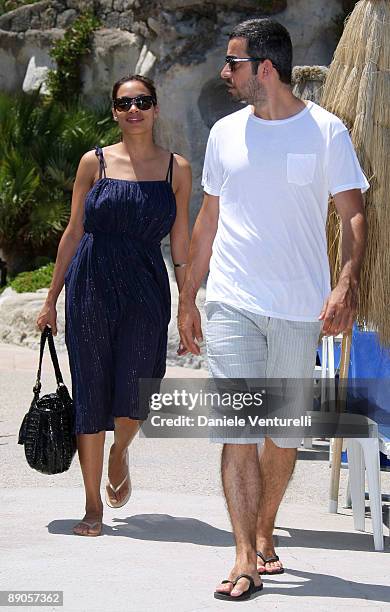 Rosario Dawson and Mathieu Schreyer attend day five of the Ischia Global Film And Music Festival on July 16, 2009 in Ischia, Italy.