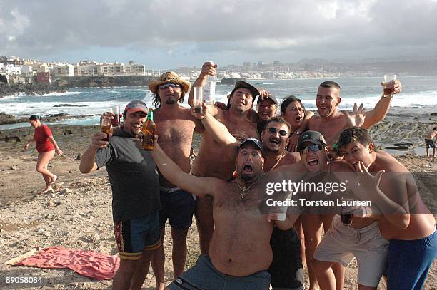 General view of las Canteras beach of Las Palmas on February 01, 2009 in Canary Islands, Spain.