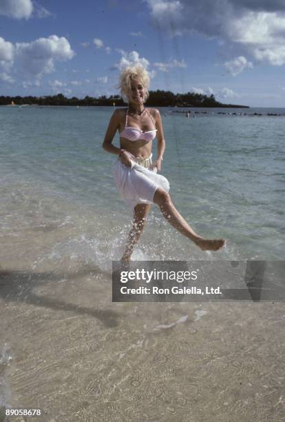 Actress Teri Copley being photographed on December 12, 1985 during exclusive photo session at Casa de Campo Resort in Dominican Republic.