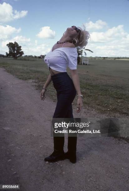 Actress Teri Copley being photographed on December 12, 1985 during exclusive photo session at Casa de Campo Resort in Dominican Republic.