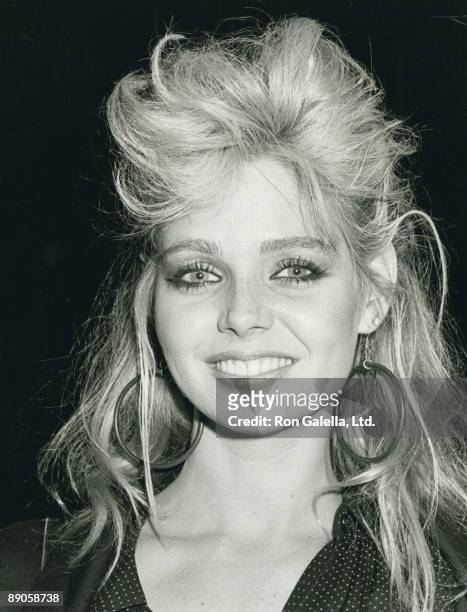 Actress Teri Copley attending "Robin Leach Christmas Party" on December 2, 1984 at Spago Restaurant in West Hollywood, California.