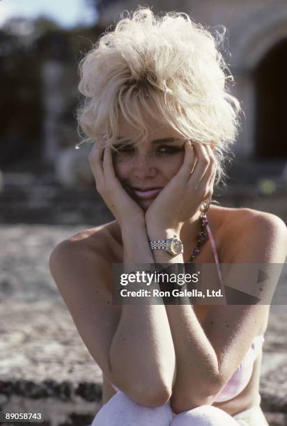 Actress Teri Copley being photographed on December 12, 1985 during exclusive photo session at Casa de Campo Resort in Dominican Republic.