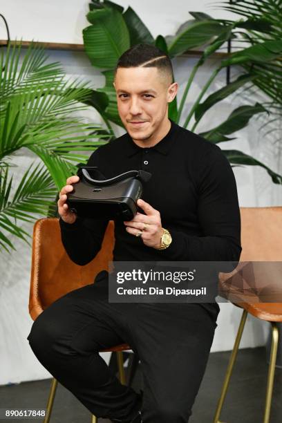 Theo Rossi experiences Samsung Gear VR during a party to celebrate the productÕs two year anniversary on December 11, 2017 in New York City.