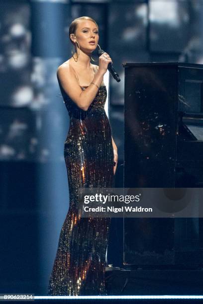 Zara Larsson and John Legend perform live on stage during the Nobel Peace Prize Concert 2017 at the Telenor Arena. The Nobel Peace Prize Concert is...