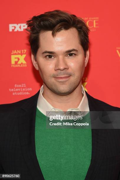 Andrew Rannells attends "The Assassination Of Gianni Versace: American Crime Story" New York Screening at Metrograph on December 11, 2017 in New York...