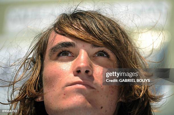 Zac Sunderland talks to the press at Marina Del Rey, California, on July 2009. The 17-year-old teenager become the youngest person to circumnavigate...