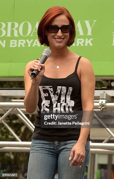Erin Leigh Peck from the cast of The Toxic Avenger performs during Broadway In Bryant Park on July 16, 2009 in New York City.