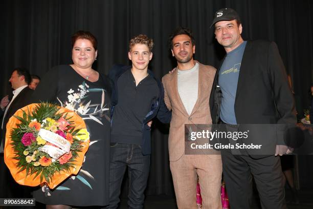 Nadine Wrietz, Philip Noah Schwarz, Elyas M'Barek and director Marc Rothemund during the 'Dieses bescheuerte Herz' premiere at Mathaeser Filmpalast...