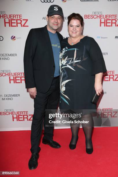 Director Marc Rothemund and Nadine Wrietz during the 'Dieses bescheuerte Herz' premiere at Mathaeser Filmpalast on December 11, 2017 in Munich,...